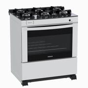 Fogão 6 Bocas Venax Delplus Vitreo Bl Branco Mesa em Vidro - Bivolt