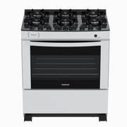 Fogão 6 Bocas Venax Delplus Vitreo Bl Branco Mesa em Vidro - Bivolt