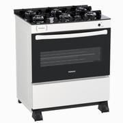 Fogão 6 Bocas Venax Picasso Vitreo Branco Mesa em Vidro - Bivolt - 23641