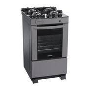 Fogão 4 Bocas Venax Delplus Vitreo Bl Grafite Mesa em Vidro - Bivolt