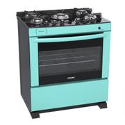 Fogão 5 Bocas Venax Delplus Vitreo Bl Verde Mesa em Vidro - Bivolt