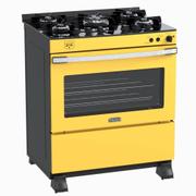 Fogão 5 Bocas Venax Gaudi Vetro Vitreo Amarelo Mesa em Vidro - 110v - 22196