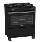 Fogão 5 Bocas Venax Gaudi Vetro Vitreo Preto Mesa em Vidro - 220v - 22217