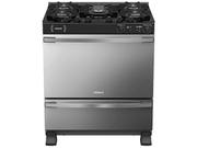 Fogão 5 Bocas Venax Palladio Vitreo Preto Mesa em Vidro - 110v - 21822