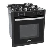 Fogão 4 Bocas de Embutir Venax Gaudi Platinum Vitreo Preto Mesa em Vidro - 110v
