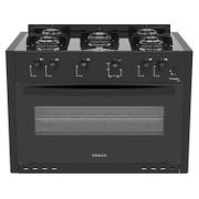 Fogão 5 Bocas de Embutir Venax Picasso Line Preto Mesa em Vidro - Bivolt