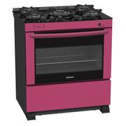 Fogão 5 Bocas Venax Delplus Vitreo Rosa Mesa em Vidro - Bivolt - 22119