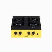Fogão 4 Bocas Venax Grand Petit Line Amarelo Mesa em Vidro - Bivolt