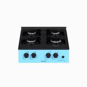 Fogão 4 Bocas Venax Grand Petit Line Azul Mesa em Vidro - Bivolt