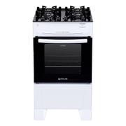 Fogão 4 Bocas Atlas Mônaco Top Glass Branco Mesa em Vidro - Bivolt - 300000707