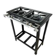 Fogão 2 Bocas Alcazon Baixa Pressão 30x30 Qd Qs Preto - Acz-002