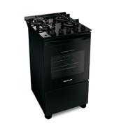 Fogão 4 Bocas Brastemp Preto Mesa em Vidro - Bivolt - Bfo4xaeuna