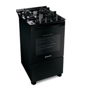 Fogão 4 Bocas Brastemp Preto Mesa em Vidro - Bivolt - Bfo4vaeuna