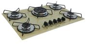 Cooktop 5 Bocas Chamalar Marrom - Tripla Chama Amadeirado Claro - Gás Bivolt Cooktop 5 Bocas Chamalar Marrom - Tripla Chama Amadeirado Claro - Gás Bivolt