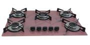 Cooktop 5 Bocas Chamalar Rosa – Ultra Chama Marmorizado – Gás Bivolt