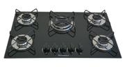 Cooktop 5 Bocas Chamalar Preto - Tripla Chama - Gás Bivolt Cooktop 5 Bocas Chamalar Preto - Tripla Chama - Gás Bivolt