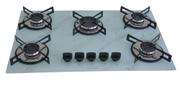Cooktop 5 Bocas Chamalar Branco - Ultra Chama Marmorizado - Gás Bivolt Cooktop 5 Bocas Chamalar Branco - Ultra Chama Marmorizado - Gás Bivolt
