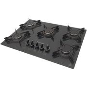 Cooktop 5 Bocas Safanelli Preto - Gray - Gás Bivolt - Fsz508
