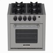 Fogão 4 Bocas de Embutir Venax Gaudi Line Inox Mesa em Vidro - Bivolt