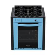 Fogão 4 Bocas de Embutir Venax Gaudi Prisma Vitreo Bl Azul Mesa em Vidro - Bivolt