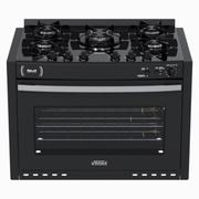 Fogão 5 Bocas de Embutir Venax Gaudi Platinum Vitreo Preto Mesa em Vidro - 220v - 22232