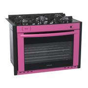 Fogão 5 Bocas de Embutir Venax Gaudi Prisma Vitreo Bl Rosa Mesa em Vidro - Bivolt Fogão 5 Bocas de Embutir Venax Gaudi Prisma Vitreo Bl Rosa Mesa em Vidro - Bivolt