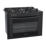Fogão 5 Bocas de Embutir Venax Gaudi Prisma Vitreo Bl Preto Mesa em Vidro - Bivolt Fogão 5 Bocas de Embutir Venax Gaudi Prisma Vitreo Bl Preto Mesa em Vidro - Bivolt