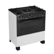 Fogão 5 Bocas Esmaltec Caribe Glass Branco Mesa em Vidro - Bivolt Fogão 5 Bocas Esmaltec Caribe Glass Branco Mesa em Vidro - Bivolt