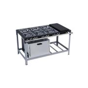 Fogão 6 Bocas Metalmaq Luxo Cinza - M23