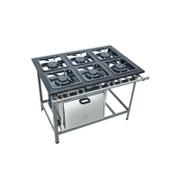 Fogão 6 Bocas Metalmaq Com Forno 30x30 Inox - S2000