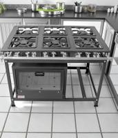 Fogão 6 Bocas Leona 40x40 P8 C/ Forno Preto