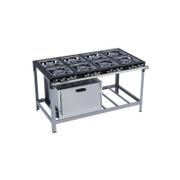 Fogão 8 Bocas Metalmaq S2000 - Baixa Pressão Com Forno Inox - M20