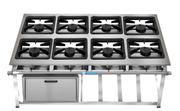 Fogão 8 Bocas Mr Fogões C/ Forno 40x40 Aço Inox