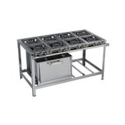 Fogão 8 Bocas Metalmaq Luxo C/forno Inox - Bivolt