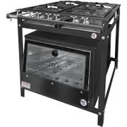 Fogão 4 Bocas Mr Fogões Standard Baixa Pressão C/ Forno Preto