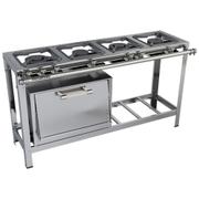 Fogão 4 Bocas Metalmaq Stori Premium 40x40 P6,5 Cinza - M12