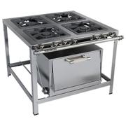 Fogão 4 Bocas Metalmaq Stori Premium 40x40 P6,5 C/ Forno Cinza - Bivolt - M18