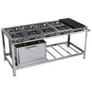Fogão 8 Bocas Metalmaq Stori Premium 30x30 Cinza - Bivolt - M24