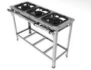 Fogão 3 Bocas Gastromaq Inox - Fgi33lm