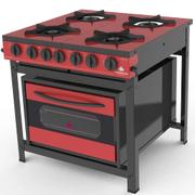 Fogão 4 Bocas Progas Industrial Gourmet Vermelho - Prge-402f