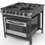 Fogão 4 Bocas Progas Industrial Gourmet C/ Forno Inox - Prge-402f