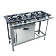 Fogão 3 Bocas Metalmaq Stori Max Cinza - M11