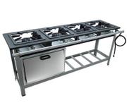 Fogão 4 Bocas Metalmaq Stori Premium 40x40 A. Pressão P9 Cinza - M12