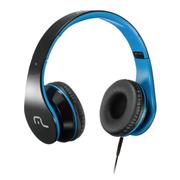 Fone de Ouvido Headphone Com Microfone Preto e Azul Multilaser Ph113