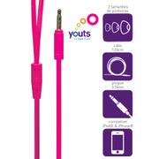 Fone de Ouvido Intra-auricular Candy Colors Rosa Youts 63126