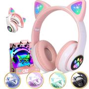 Fone De Ouvido Bluetooth Led Orelha Gato Iuz Headphone Lt30