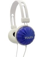 Fone de Ouvido Headphone Stereo Branco e Azul Youts Yhd520