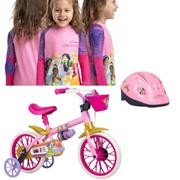 Bicicleta Nathor Princesas Disney Aro 12 Rígida 1 Marcha - Rosa