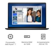 Notebook - Dell Dc16-r7250-u20 Amd Ryzen 7 250 3.30ghz 16gb 1tb Ssd Amd Radeon Graphics Linux 16 16