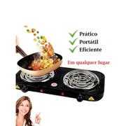 Cooktop 2 Bocas Fix Preto - Portátil - Elétrico 110v Cooktop 2 Bocas Fix Preto - Portátil - Elétrico 110v
